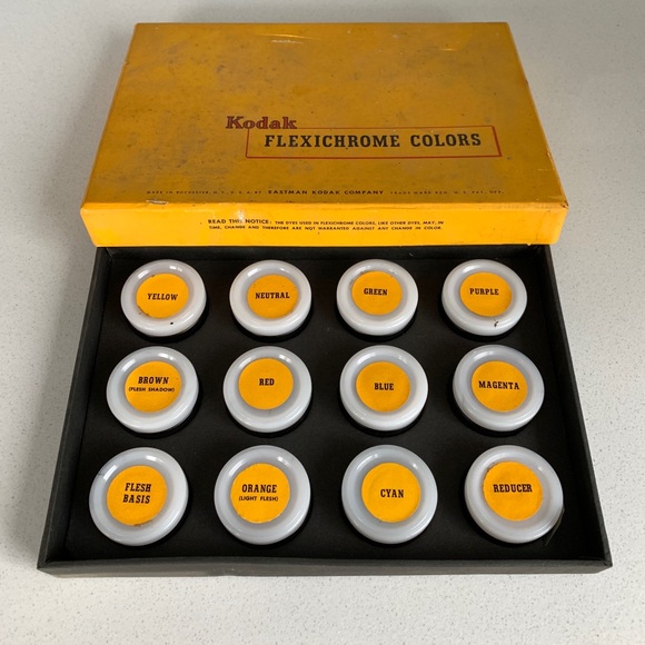 Kodak Flexichrome Colors, Set Of (12) Dyes For Color Photograph Print Process - Picture 1 of 4